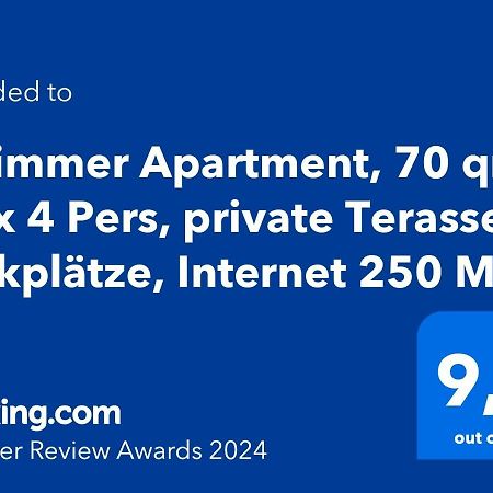 2 Zimmer Apartment, 70 Qm, Max 4 Pers, Private Terasse, 2 Parkplaetze, Internet 250 Mbit Gaertringen Bagian luar foto