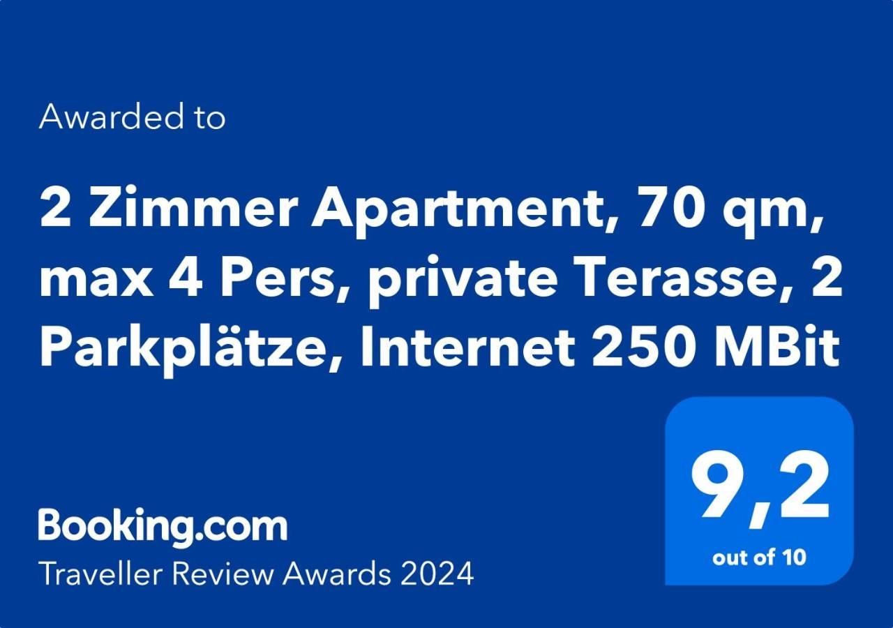 2 Zimmer Apartment, 70 Qm, Max 4 Pers, Private Terasse, 2 Parkplaetze, Internet 250 Mbit Gaertringen Bagian luar foto